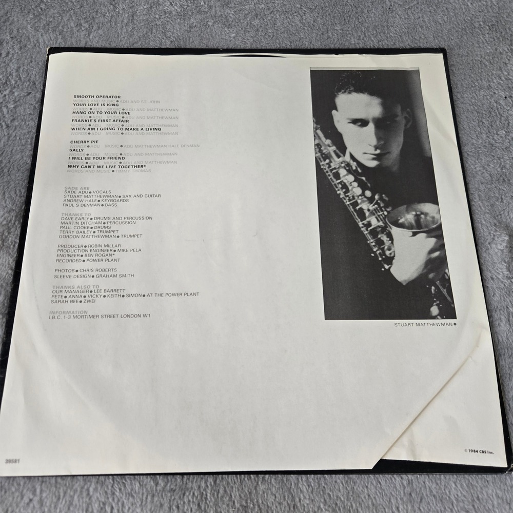 Sade Diamond Life Vinyl LP 1985 Portrait FR Smooth Operator Tested No Skips - Picture 5 of 7